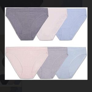Fruit Of The Loom Women's Bikini Panties Size 6 Medium Six Pairs Assorted Colors